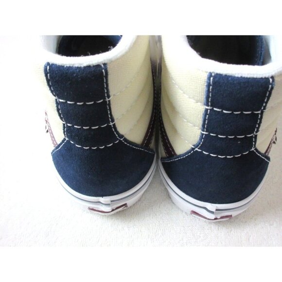 Vans Men's Skate Sk8-Hi Dress Blues Turtledove White Canvas Suede shoes NIB - Picture 5 of 5